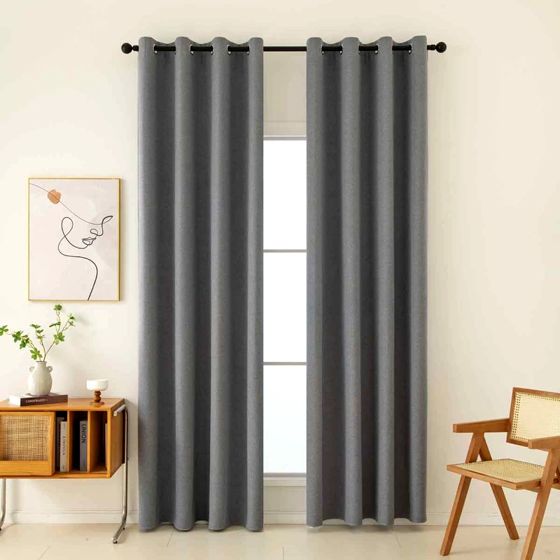 Beauty Home Ύφασμα Κουρτίνας Full Blackout Σκίασης Total Art 8446 Ύφασμα Φ280 Ανθρακίτης Beauty Home