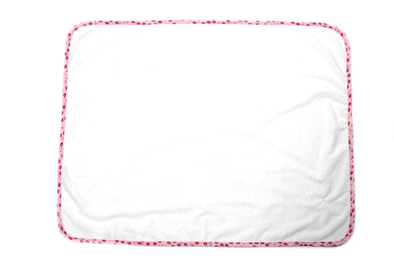 DimCol Σελτεδάκι Αδιάβροχο Βαμβακερό 67x90εκ. Λευκό- Κοραλί Floral 61 DimCol