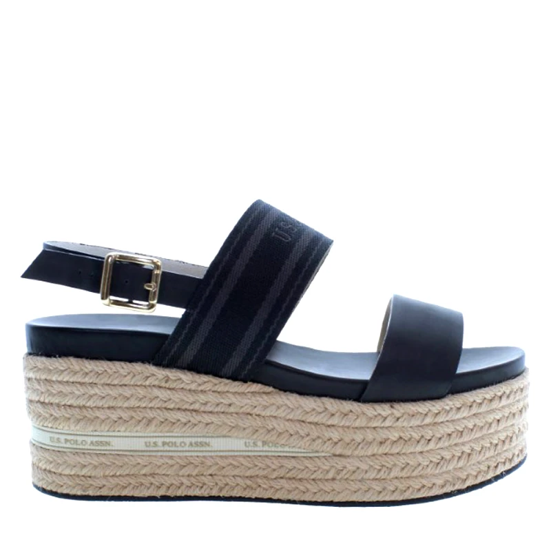 US Polo US POLO LOREN006 Πλατφόρμα 36-41 - ΜΑΥΡΟ