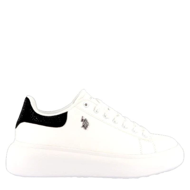 US Polo US POLO STACY001 Sneaker 36-41 - ΛΕΥΚΟ/ΜΑΥΡΟ