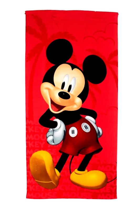 DimCol Πετσέτα Θαλάσσης Παιδική Microfiber 70x140εκ. Mickey 27 Red Disney DimCol
