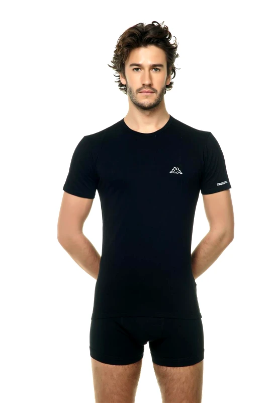 Kappa Αντρική φανέλα kappa cotton. ΜΑΥΡΟ