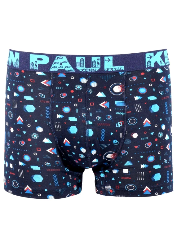 gsecret Ανδρικό boxer all print εξωτερικό λάστιχο NAVY