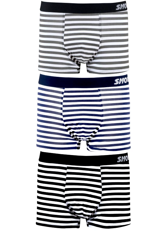 UOMO Aνδρικό boxer Smoothly εξωτερικό λάστιχο. Συσκευασία 3pack ΜΑΥΡΟ ΜΠΛΕ ΓΚΡΙ