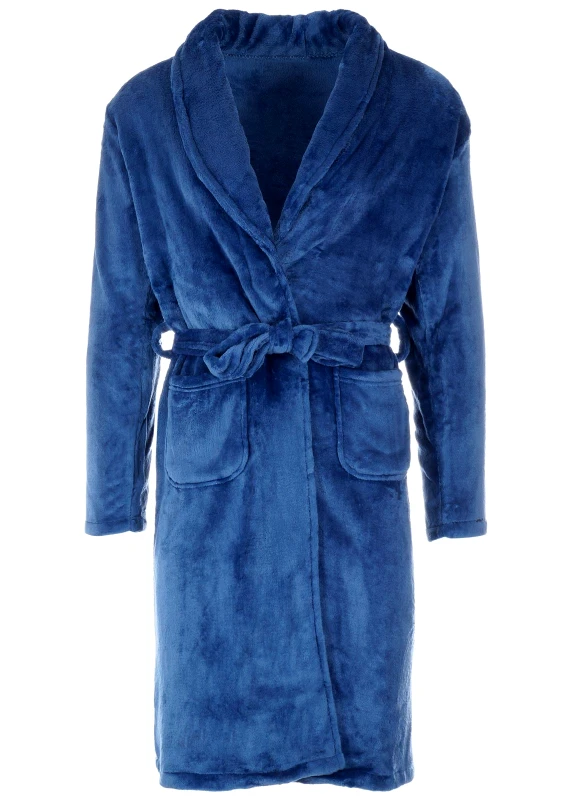 gsecret Ανδρική ρόμπα μονόχρωμη coral fleece. ΡΑΦ