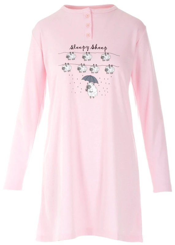 gsecret Γυναικείο νυχτικό πατιλέτα Sleepy Sheep ΡΟΖ