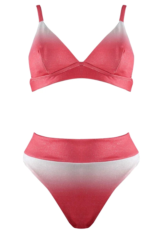gsecret Set μαγιό τρίγωνο bikini παρτό ψηλόμεσο. Καλύπτει B cup COPPER