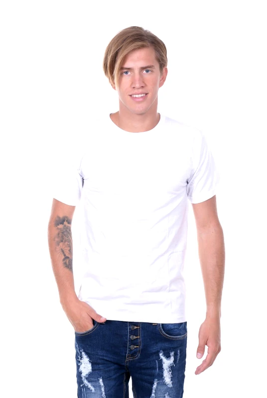 APPLE Φανέλα cotton Apple λαιμόκοψη.Οικονομική συσκευασία 2 pack. ΛΕΥΚΟ