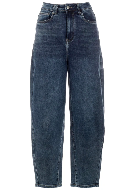 gsecret Γυναικείο ψηλόμεσο barrel jean JEAN