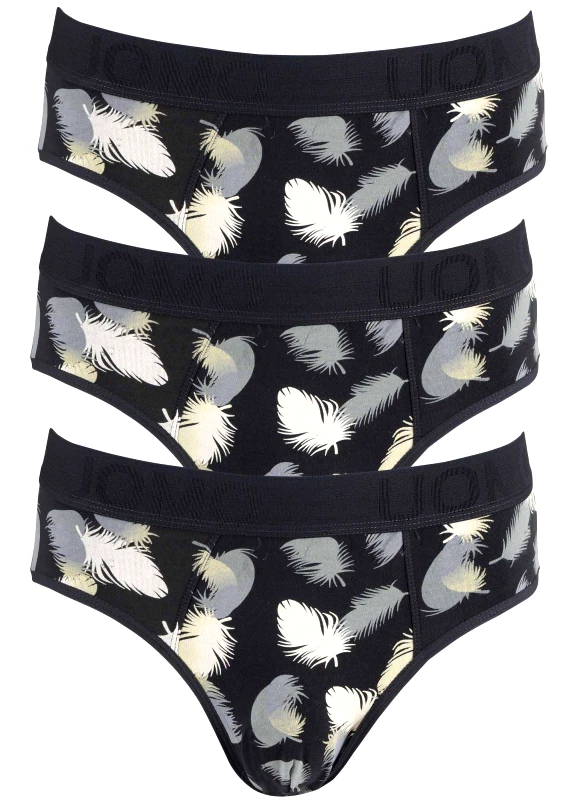 UOMO Ανδρικό slip εξωτερικό λάστιχο all print. 3pack ΓΚΡΙ