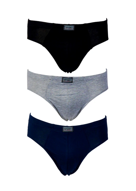 gsecret Ανδρικό μονόχρωμο slip.Συσκευασία 3pack. Basic Style MULTI COLOUR