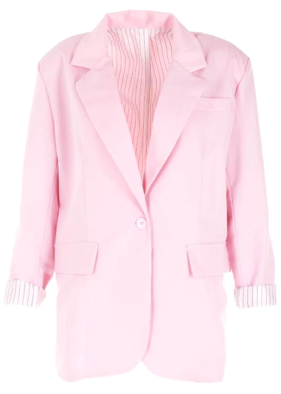 gsecret Γυναικείο σακάκι με διακοσμητικές τσέπες BABY PINK