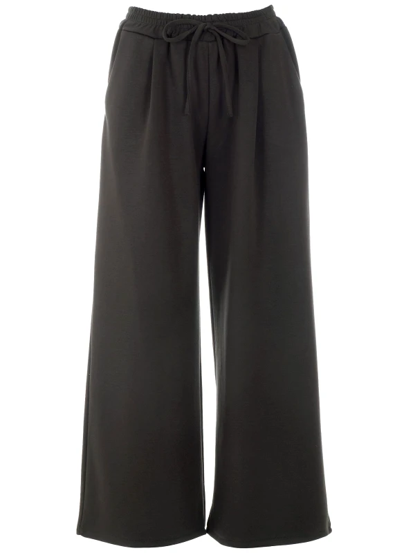 gsecret Γυναικεία ελαστική παντελόνα μονόχρωμη. Casual Style ΧΑΚΙ