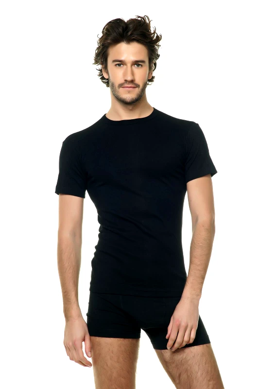 gsecret Φανέλα cotton λαιμόκοψη ΜΑΥΡΟ