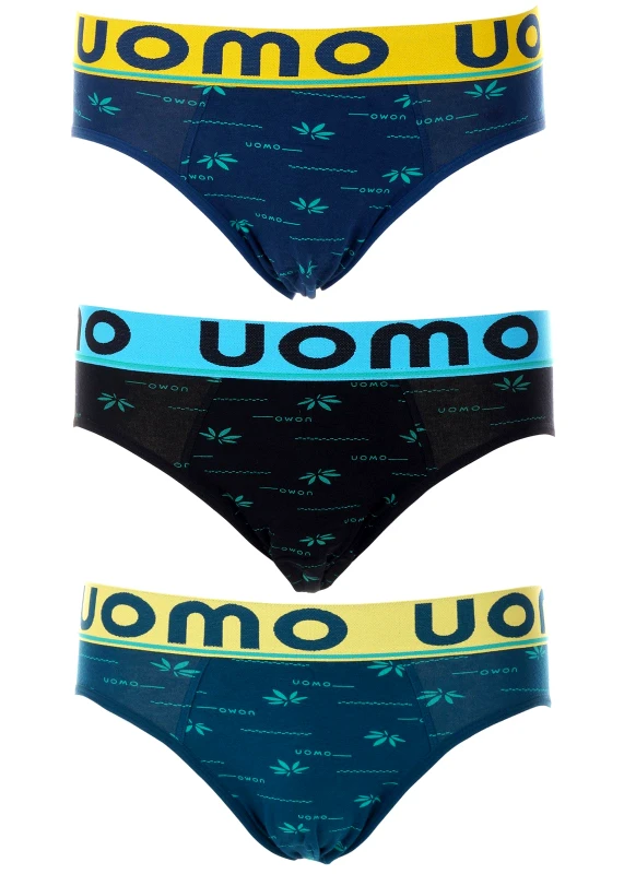 UOMO Ανδρικό slip UOMO με σχέδια φαρδύ εξωτερικό λάστιχο MULTI COLOUR