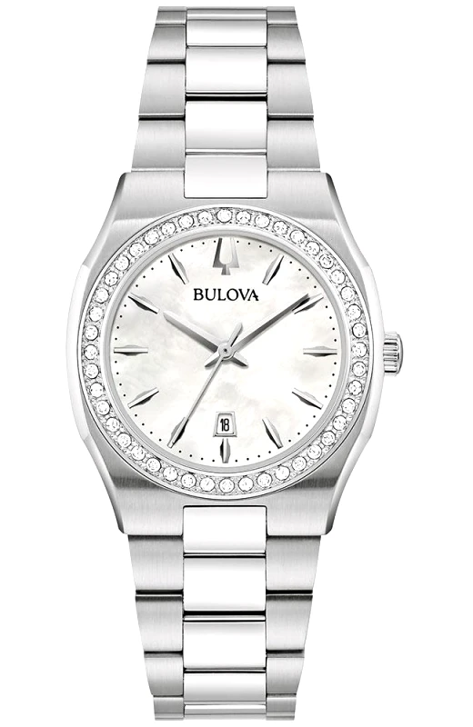 Bulova BULOVA Surveyor Diamond Crystals- 96R245 Silver case with Stainless Steel Bracelet