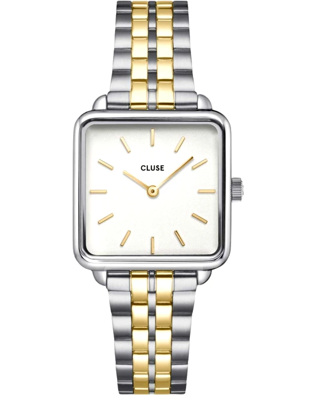 Cluse CLUSE La Tetragone - CW10313, Silver case with Stainless Steel Bracelet