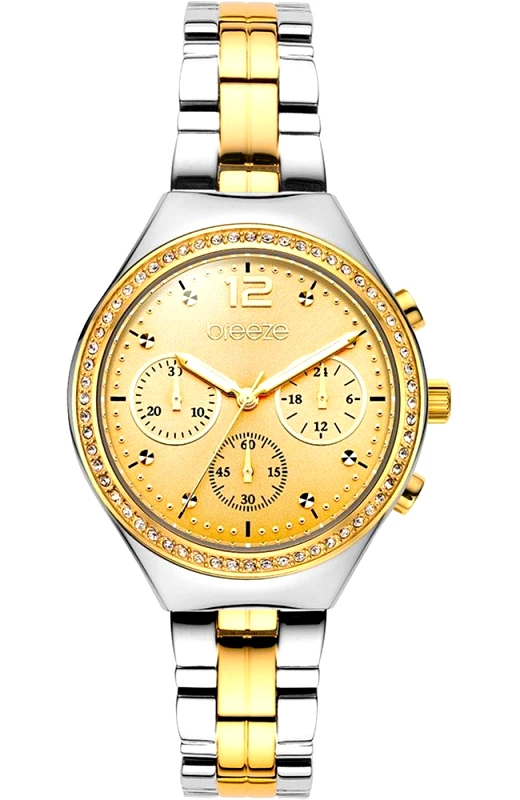 Breeze BREEZE Absolute Chronograph - 712561.2, Silver & Gold case with Stainless Steel Bracelet