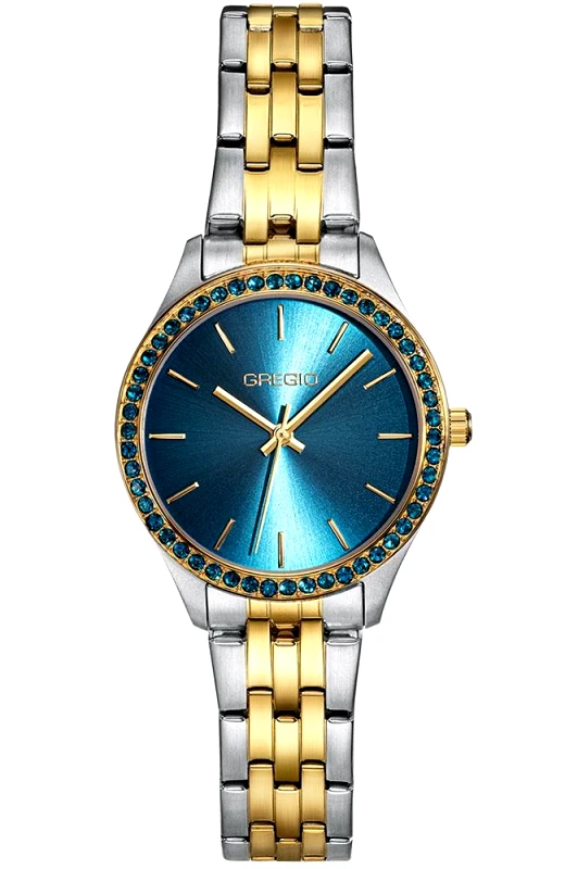 Gregio GREGIO Supernova Crystals - GR520041 Silver case with Stainless Steel Bracelet