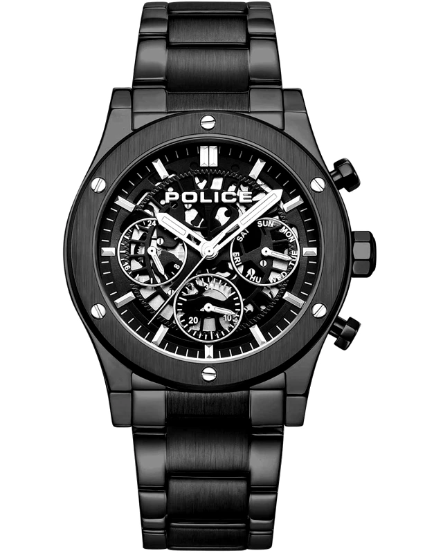 Police POLICE Knotty - PEWJK0006401, Black case with Stainless Steel Bracelet