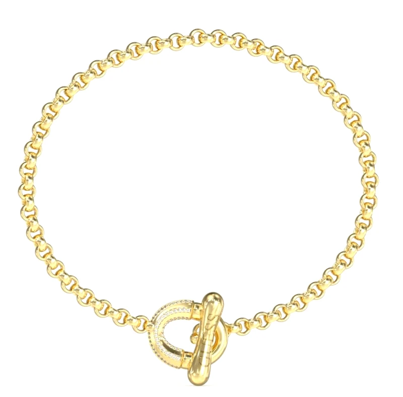 Guess Jewellery GUESS STEEL Βραχιόλι από Ανοξείδωτο ατσάλι Gold JUBB05372JWYGL