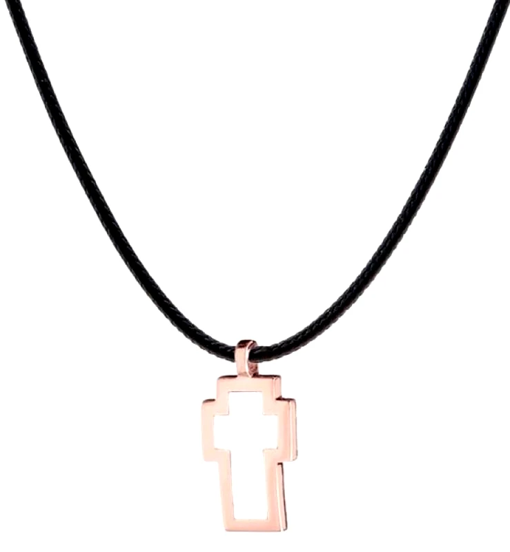 Very Gavello VERY GAVELLO Tattoo Κολιέ-Σταυρός από χρυσό 9 καράτια VPTA-X-R2