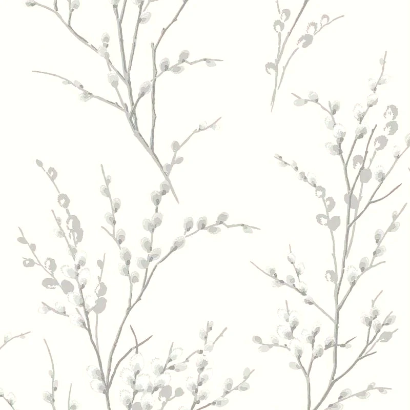 Laura Ashley Laura Ashley Ταπετσαρία Pussy Willow Off White - Steel 1000x53cm