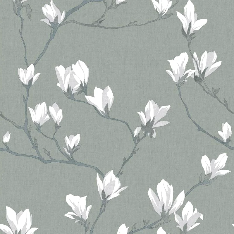 Laura Ashley Laura Ashley Ταπετσαρία Magnolia Grove Slate 1000x53cm