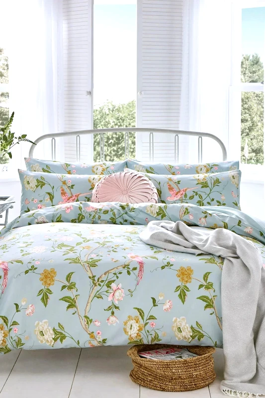 Laura Ashley Laura Ashley Σετ Παπλωματοθήκη Υπέρδιπλη Summer Palace Duck Egg