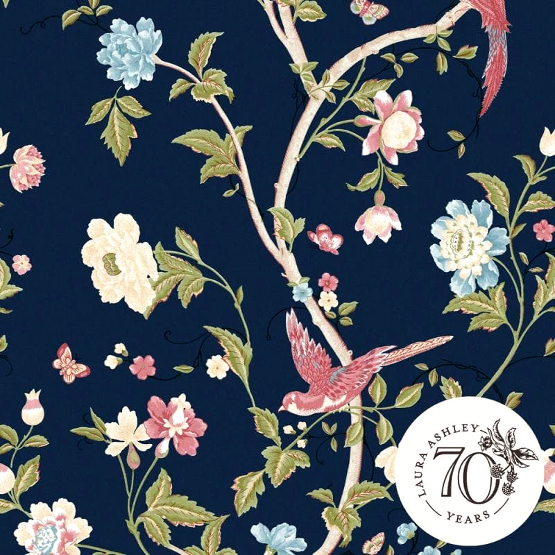Laura Ashley Laura Ashley Ταπετσαρία Summer Palace Midnight 1000x53cm