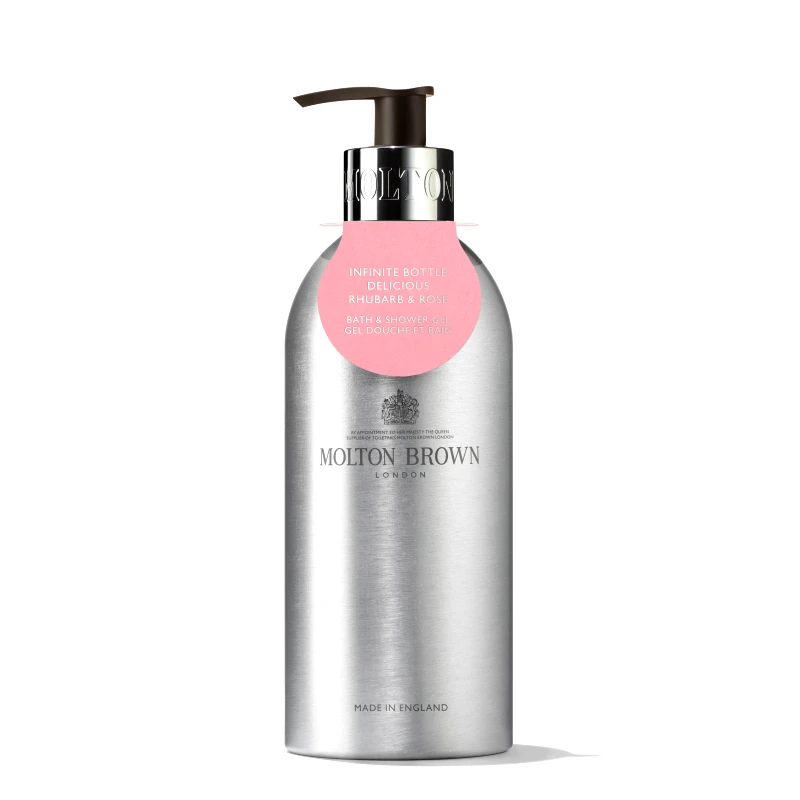 MOLTON BROWN Infinite Bottle Rhubarb & Rose Bath & Shower Gel 400ml
