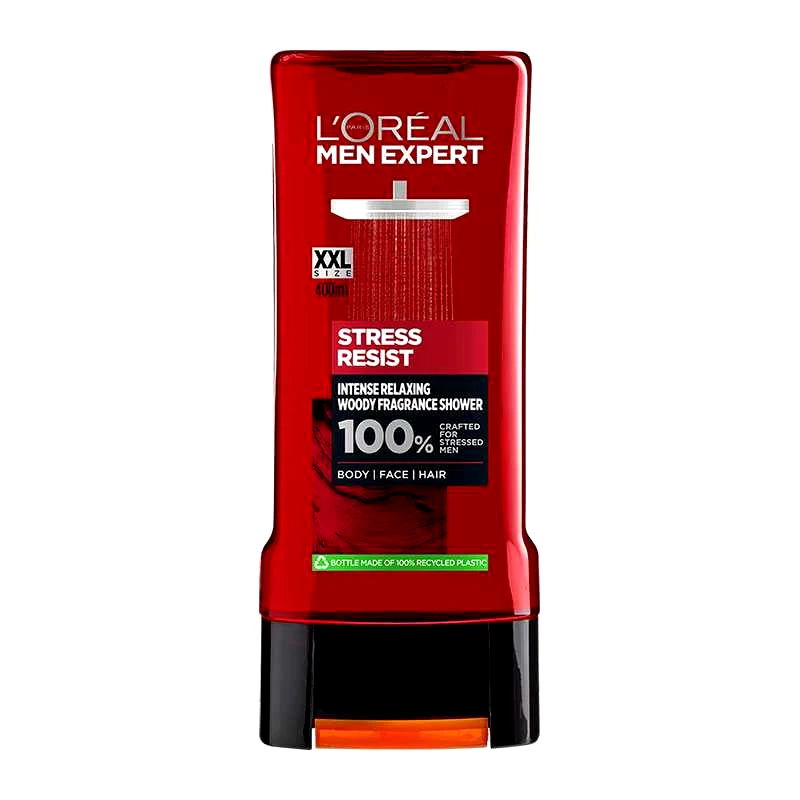 L''OREAL PARIS MEN EXPERT Men Expert Stress Resist Αφρόλουτρο Για Άμεση Αίσθηση Φρεσκάδας 400ml
