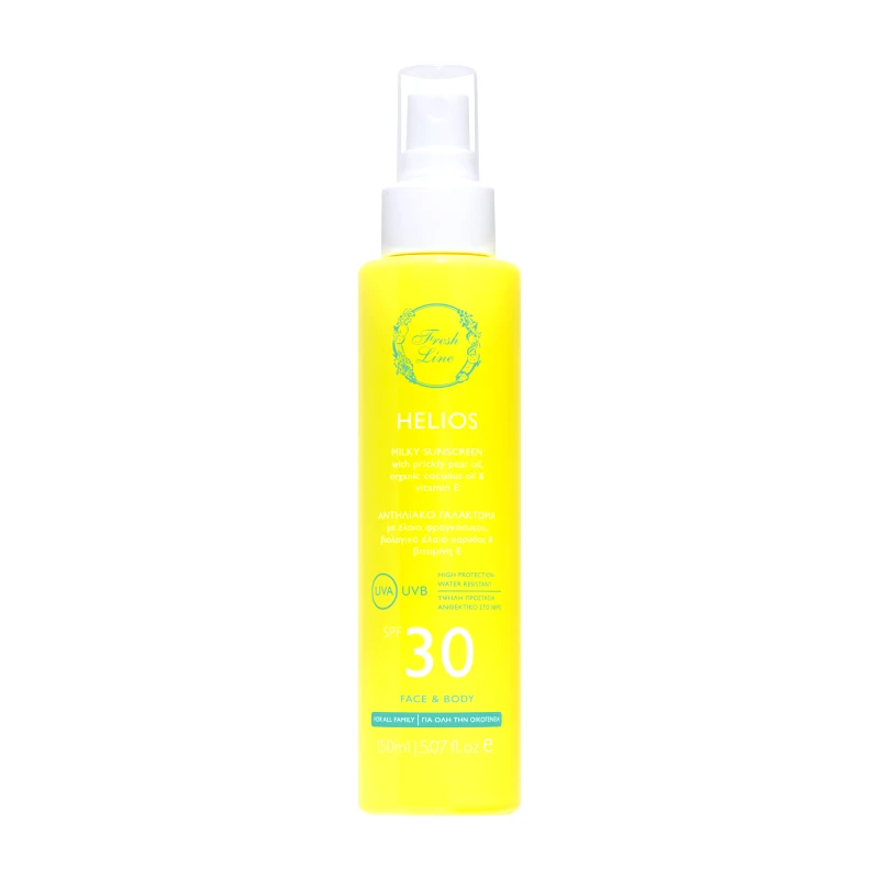 FRESH LINE Helios Αντηλιακό Γαλάκτωμα SPF30 για Πρόσωπο & Σώμα 150ml