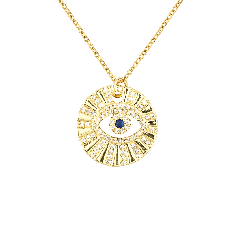 POWER OF SYMBOL Μενταγιόν Με Ματι Επίχρυσο