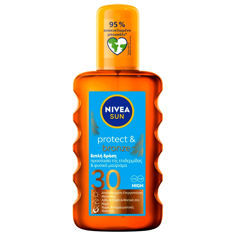 NIVEA SUN Protect & Bronze Oil Spray SPF30 200ml