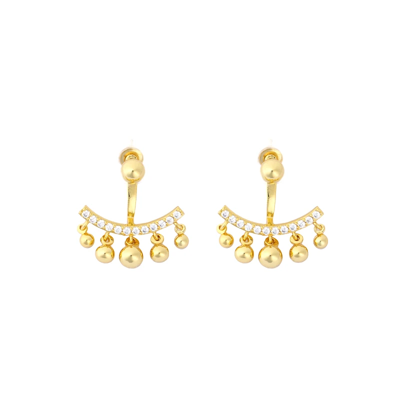 POWER OF SYMBOL Σκουλαρίκια Επίχρυσα Με Στράς