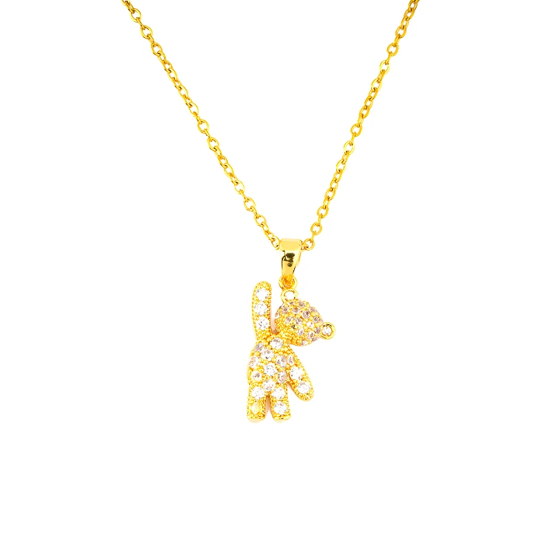 POWER OF SYMBOL Μενταγιόν Αρκουδάκι - Επίχρυσο