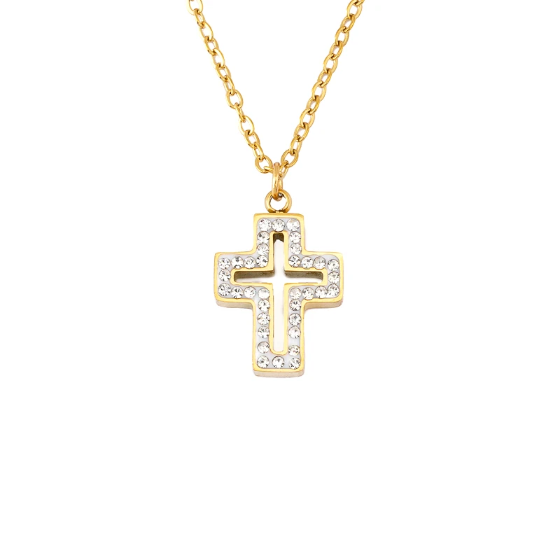 POWER OF SYMBOL Σταυρός Με Στράς Επίχρυσος