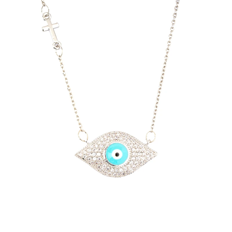 POWER OF SYMBOL Μενταγιόν Με Μάτι - Ασημί