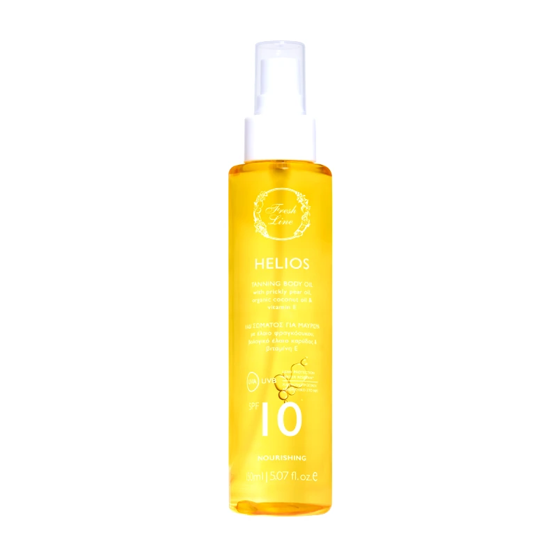 FRESH LINE Helios Λάδι Σώματος για Μαύρισμα SPF10 150ml