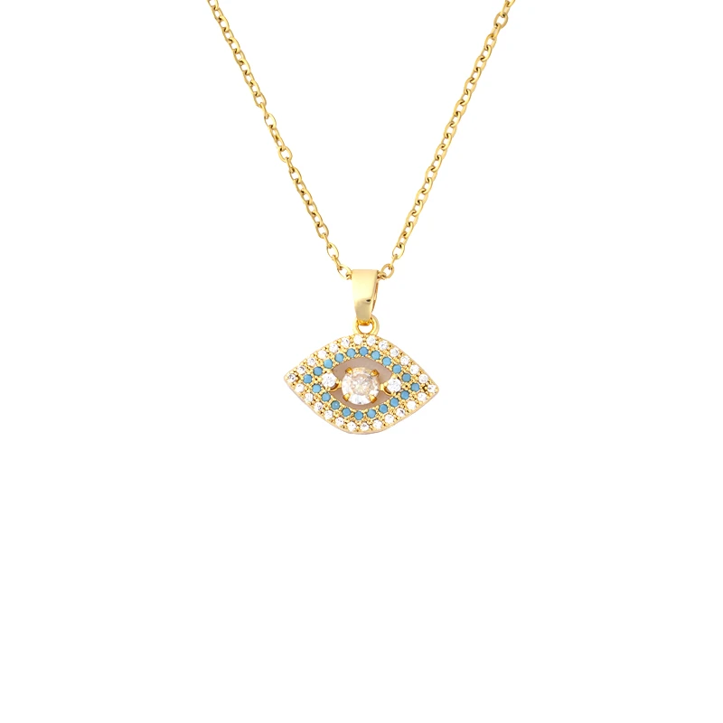 POWER OF SYMBOL Μενταγίον Μάτι Με Στράς-Επίχρυσο