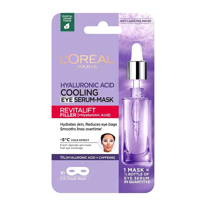 L''OREAL PARIS L’Oreal Paris Revitalift Filler Υφασμάτινη Μάσκα Ματιών Με Υαλουρονικό Οξύ 11gr