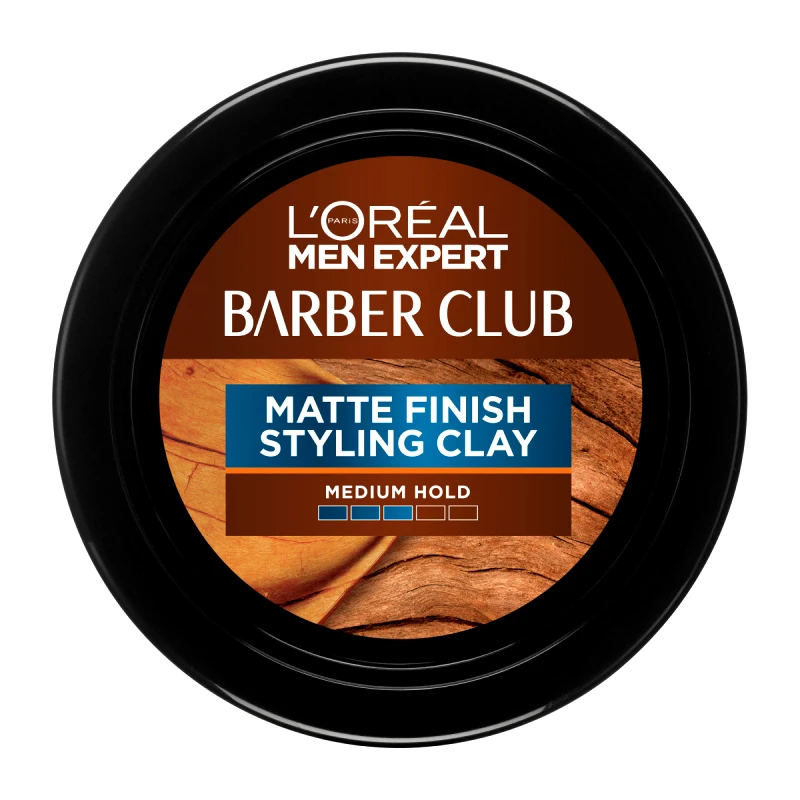 L''OREAL PARIS MEN EXPERT Barber Club Molding Clay, for Face & Hair - Medium hold 75ml