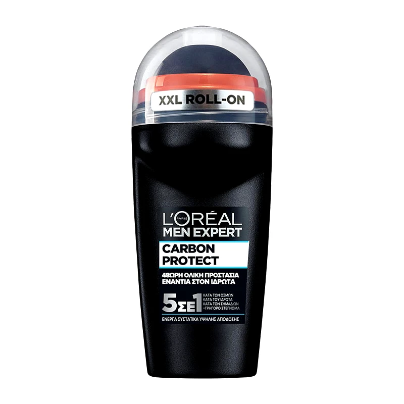 L''OREAL PARIS MEN EXPERT Mex Carbon Protect Αποσμητικό Roll-On 5 Σε 1 50ml