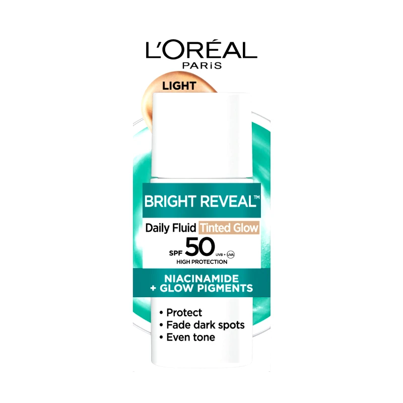 L''OREAL PARIS Bright Reveal Κρεμά Προσώπου Με Νιασιναμίδη, Χρώμα & SPF50 Ανοιχτή Απόχρωση 50ml