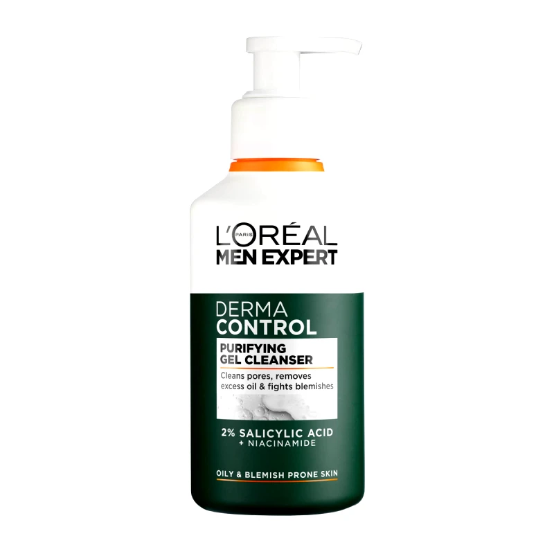 L''OREAL PARIS MEN EXPERT Derma Control Gel Καθαρισμού Προσώπου 260ml