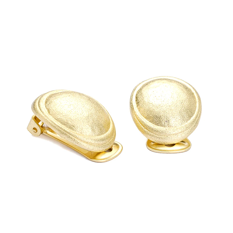 POWER OF SYMBOL Σκουλαρίκια Οβάλ Με Κλίπ - Επίχρυσα