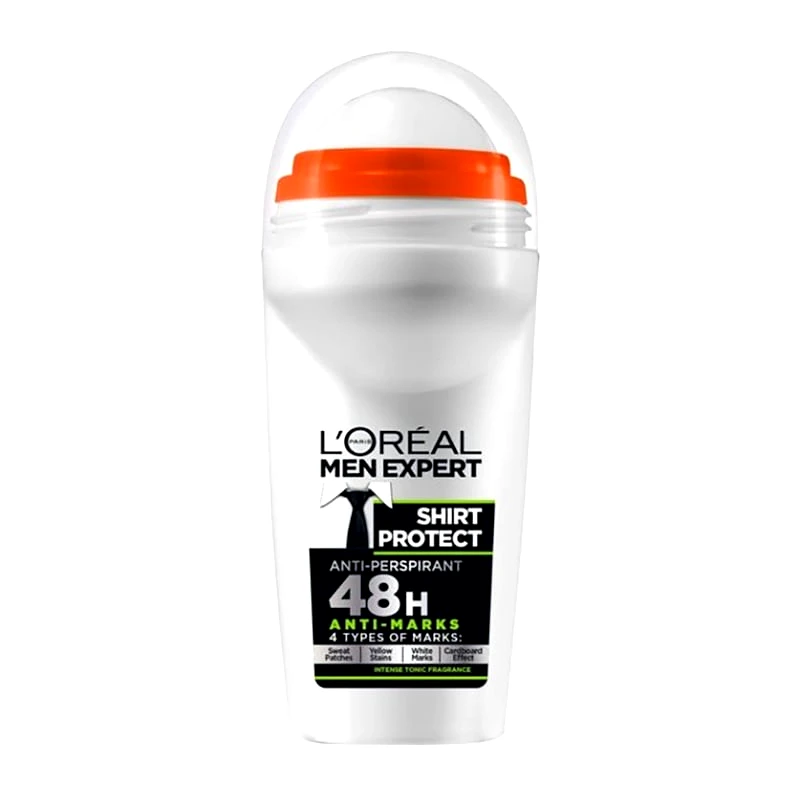 L''OREAL PARIS MEN EXPERT Men Expert Shirt Protect Roll-on, 48h anti-marks non stop protection 50ml