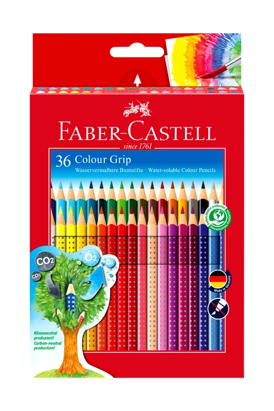 FABER-CASTELL Faber-Castell Ξυλομπογιές Grip Σετ των 36 χρωμάτων - 077112442/