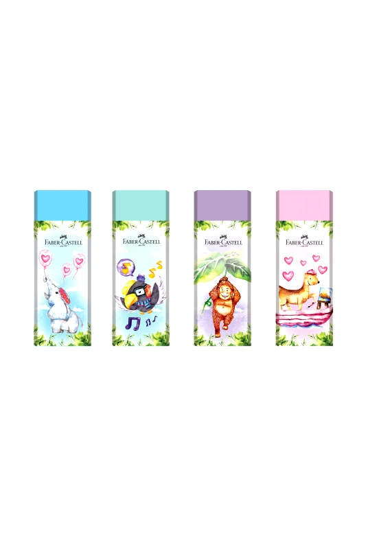 FABER-CASTELL Faber-Castell Γόμα Happy Jungle σε Παστέλ Χρώματα - 077188739